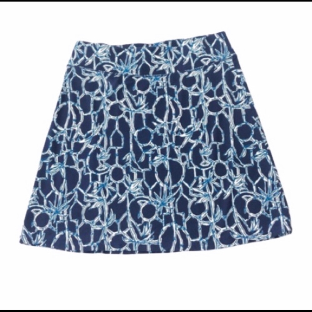 LILY PULITZER patterned navy blue mini skirt